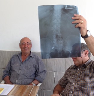 Charalambos, Symon and the x-ray of the bullet which remains in his back