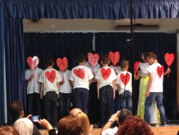 Alaminos elementary school children performing on their last day of school before summer holidays