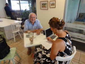 Nikos and I during the interview