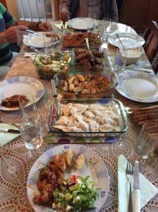 A Cypriot feast prepared by Anastasia
